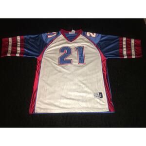 Blew Whale By FBD Football Style Jersey Rare Red Blue White #21